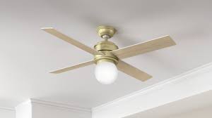 Proper lighting makes every space feel warm and cozy, and hunter light kits let you bring extra overhead lighting to any room in your home. Hunter 59320 52 In Hepburn Modern Brass Ceiling Fan With Light And Wall Control Youtube