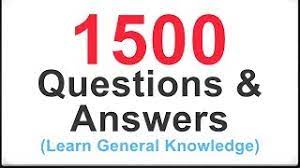 Fully solved examples with detailed answer description, explanation are given and it would be easy to understand. 1500 English Questions And Answers General Knowledge Youtube