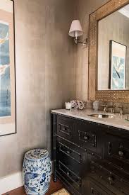 Jun 25, 2016 · this bathroom would be far more elegant, imo without the busy border. Black Bamboo Sink Vanity With Hammered Metal Sink Asian Bathroom