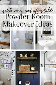 Easy Affordable Diy Powder Room Makeovers Great Ideas For Half Bath Renovations On A Budget Room Makeover Powder Room Small Bath Renovation