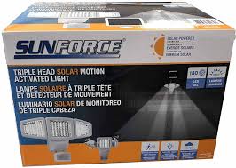 Amazon Com Sunforce Solar Triple Head Motion Activated Security Light 1500 Lumens Camera Photo