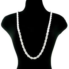 Encontre ofertas imperdíveis no ebay em corrente de gravata masculinos. Corrente Masculina 70cm 4mm Largura Folheada Prata Cr789 Wn Bijouterias Comercio Ltda