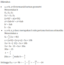 Sedangkan pada kebanyakan buku ringkasan materi, penjelasan mengenai barisan dan deret aritmetika tingkat kedua ini belum spesifik dijabarkan. Rangkuman Contoh Soal Pembahasan Barisan Deret
