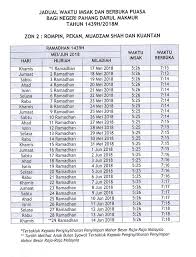 Apa promosi buffet ramadhan negeri sembilan 2018 promotion dan murah di hotel. Waktu Berbuka Puasa Dan Imsak Negeri Pahang 1439h Pengedar Shaklee Kuala Lipis