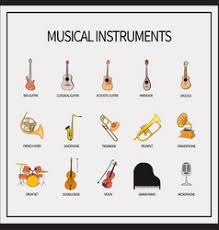 Music notes over wooden floor. Musical Instruments With Names Vector Images 71
