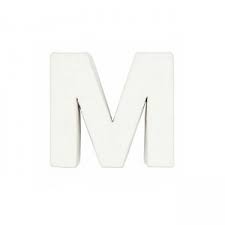 Die reihenfolge der buchstaben ist nicht relevant. Kleine Buchstabe M Aus Pappmache 7 X 7 5 Cm Weiss Zu Verzieren Perles Co