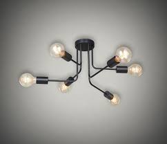 Inspire Plafon De 6 Luces Spider Negro Decoracion En 2019 Luces Decorar Salon Y Negro