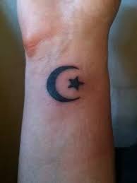 A bunch of flowers forms the star and the moon. Crescent Moon Tattoos Designs Ideas And Meaning Tattoos For You