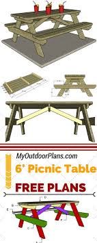 Check Out These Free Plans For Building A 6 Foot Picnic Table Learn How To Build A 6 Foot Picnic Tabl Diy Picnic Table Build A Picnic Table Picnic Table Plans