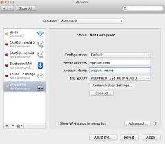 How To Connect To A Vpn In Mac Connection Connected Accounts Mac