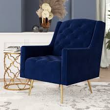 Mann emerald green buttoned velvet egg armchair. Gold Flamingo Aveline Wide Tufted Wingback Chair Reviews Wayfair Ca