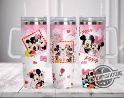 Mickey And Minnie Stanley Tumbler Disney Valentine Tumbler Minnie And Mickey  Stanley Cup Disney Stanley Tumbler Valentines Day Cup