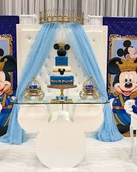 Prince Baby Boy 1st Birthday Decoration Ideas For Boy Mickey Mouse Prince Birthday Party Ideas Photo 3 Of 14 Mickey Birthday Party Prince Birthday Party Baby Boy 1st Birthday Party