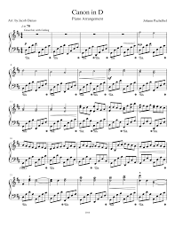 Canon In D Sheet Music For Piano Solo Musescore Com