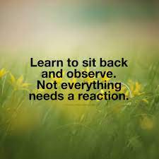 Maybe you would like to learn more about one of these? Learn To Sit Back And Observe Not Everything Needs A Reaction Sit Quotes Motivational Quotes For Life Life Quotes