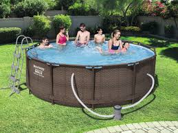 Piscine Ronde 3 66 X 1 00 M Imitation Tresse 94259
