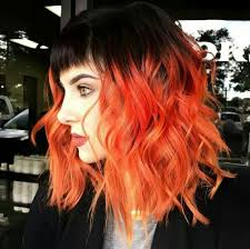 I Love Everything About This Red Orange Long Bob Wavey Hair Hair Color Orange Mermaid Hair Color Wavey Hair