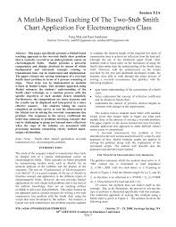 Pdf A Matlab Based Teaching Of The Two Stub Smith Chart