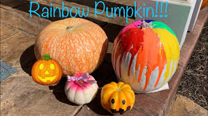 With a row of brightly hued pumpkins bedecked with spiders, webs and feathers, this headpiece is great on its own for getting into office festivities and can also be used as the perfect finishing touch for an entire costume. Diy Halloween Rainbow Pumpkin New Giveaway In Description Youtube