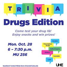 Our online diabetes trivia quizzes can be adapted to suit your requirements for taking some of the top diabetes quizzes. Jmu Health Center And The Well Would You Consider Yourself A Drug Expert Test Your Drug Iq Next Week At Trivia Drugs Edition The Top Two Teams Will Win Prizes
