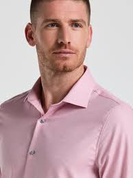 Dobby Micro Diamond Print Dress Shirt