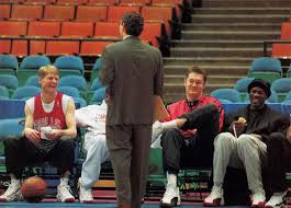 My husband recently showed me a picture of luc standing next to michael jordan and the other nba guys and luc dwarves them! Happy Birthday Luc Longley The Centerpiece Of The 72 10 Season Sneaker History Podcast News Merch And Culture