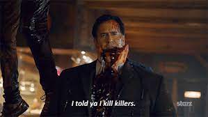This is a poster to celebrate the final of the third season of ash vs evil dead, the series of bruce campbell discover & share this evil dead gif with everyone you know. Bruce Campbell Blood Gif By Ash Vs Evil Dead Find Share On Giphy