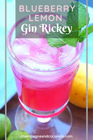 Blueberry Lemon Gin Rickey Recipe Recipe Gin Rickey Recipe Lemon Blueberry Lemon Drink