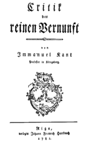 Die kritik der reinen vernunft (krv; Kritik Der Reinen Vernunft Wikiwand