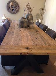 oude eiken tafel van wagondelen gemaakt in eigen fabriek tafel wagondelen eiken tafel eetkamer decoreren