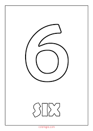 If you are looking for some coloring pages to make you kid engage in, then the following number coloring pages would surely help you. Printable Number 6 Six Coloring Page Pdf For Kids