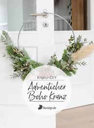 Das ist das zentrum des familienlebens in den meisten häusern und wohnungen. Adventlichen Boho Kranz Selbst Binden Weihnachtsdeko Fur Die Wohnung Blumigo