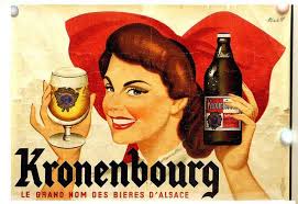 Ancienne Publicite Pour Les Bieres Kronenbourg De 1951 Beer Poster Beer Cartoon Beer Illustration