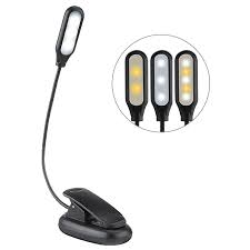 Mega Discount F9a46 110lm Book Light Usb Rechargeable Flexible 1w 5 Led Clip Reading Night Light 3 Brightness Modes Table Lamp Desk Bedside Lantern Cicig Co