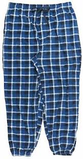 Performance Micro Fleece Pajama Pants Plaid Blue Mens Big
