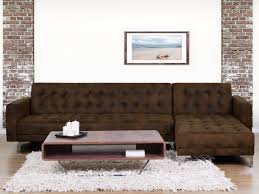 Canapé Angle Gauche Convertible Marron Vintage Aberdeen