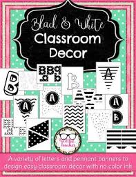 Black And White Bulletin Board Letters Black And White Classroom Decor No Color Ink Required Classroom Decor Bulletin Boards Classroom Decor Classroom