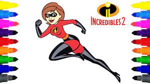 Incredibles 2 coloring pages elastigirl. Incredibles 2 Elastigirl Coloring Pages For Kids Coloring Incredibles 2 Elastigirl Mr Incredible Youtube