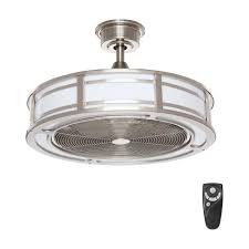 Indoor ceiling fan comes in a distinctive brushed nickel finish, suitable to match the decor and style of your room with reversible blades included for further customization. Home Decorators Collection Brette 23 In Led Indoor Outdoor Brushed Nickel Ceiling Fan Wit Ceiling Fan With Light Brushed Nickel Ceiling Fan Bronze Ceiling Fan