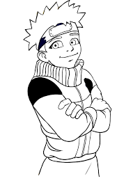 Disegno Da Colorare Di Naruto Sorridente A Mezzo Busto