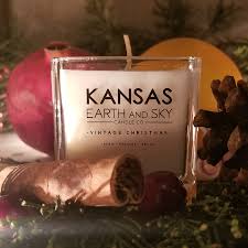 Vintage Christmas Soy Candles 3 5oz Kansas Earth And Sky Candle
