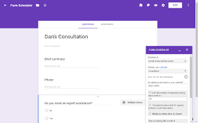Maybe you would like to learn more about one of these? Form Scheduler Google Workspace Marketplace