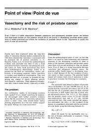 Prostate cancer foundation of australia | pcfa. Vasectomy And The Risk Of Prostate Cancer Abstract Europe Pmc