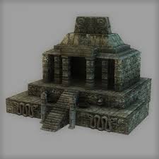 Low Poly Aztec Temple 3d Model Aztec Architecture Aztec Temple Aztec Ruins