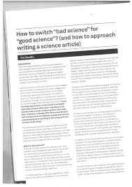 However, some assignments are not argumentative, but rather, they are exploratory. Pdf How To Switch Bad Science For Good Science