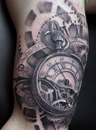 Clock Tattoos For Men Clock Tattoo Gear Tattoo Clock Tattoo Design
