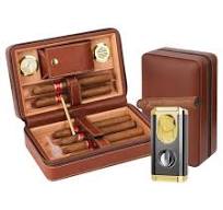 8.34 in. W x 3.47 in. H Brown PU Leather Spanish Cedar Wood ...