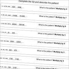 Math Worksheets Multiplication Patterns Math Worksheets Number Patterns Worksheets Printable Math Worksheets