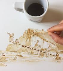 Coffee And Tea Turned Into Beautiful Art By Giulia Bernardelli Coffee Artwork Tea Art Coffee Art