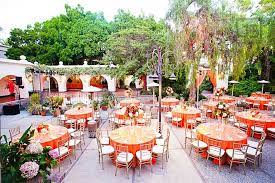 Orange Tables Garden Wedding Venues California Garden Wedding Venue Garden Wedding Decorations